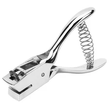 MROCO Hole Punch One Slot Badge Punch for ID Cards, Handheld, No Burrs, Metal