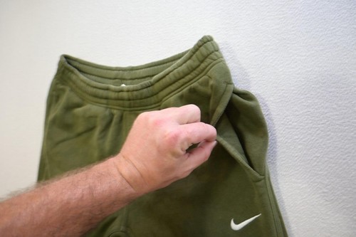 Nike Jogger Sweat Pants Tapered Cotton Blend Green W/Pockets Mens Sz Small - Picture 6 of 9