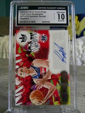 Kyshawn George 2024-25 Court Kings Fresh Paint Sapphire /25 CGC 10 Rookie Auto