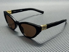 MIU MIU MU A04S 16K10I Black Brown Women's 54 mm Sunglasses