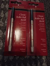 Sheaffer Classic Roller Ball Ink Pen Refills  2 Black  Medium 
