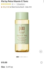 Pixi Skintreats Vitamin-C Tonic Brightening Toner 3.4 fl oz