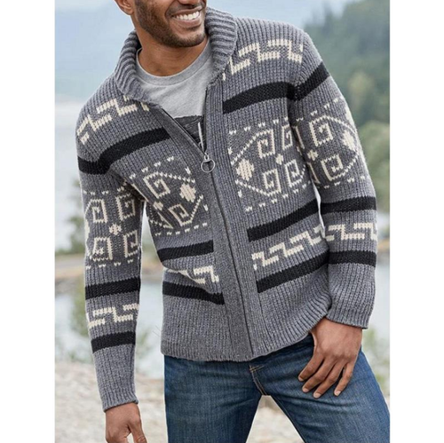 Man's Sweater Big Lebowski Cardigan Zip Up Knit Jeffery Adult Movie Costume New - Picture 5 of 22