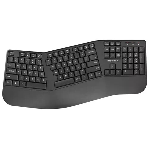 Insignia Wireless Ergonomic Keyboard - NS-PK4KCB23-C New Open Box - Picture 2 of 4