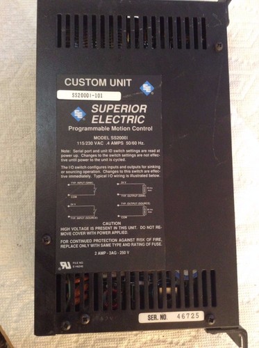 Superior Electric SS20001 Programmable Motor Control SS20001-101 - Picture 5 of 7