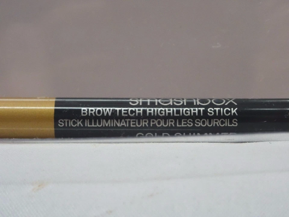 SMASHBOX BROW TECH HIGHLIGHT STICK WITH SPOOLIE - GOLD SHIMMER - FULL SIZE - NIB - Image 2 of 3