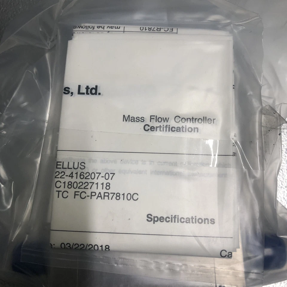 NEW - AERA MASS FLOW CONTROLLER TC FC-PAR7810C 10000SCCM MULTI GAS - NEW - Image 2 of 4