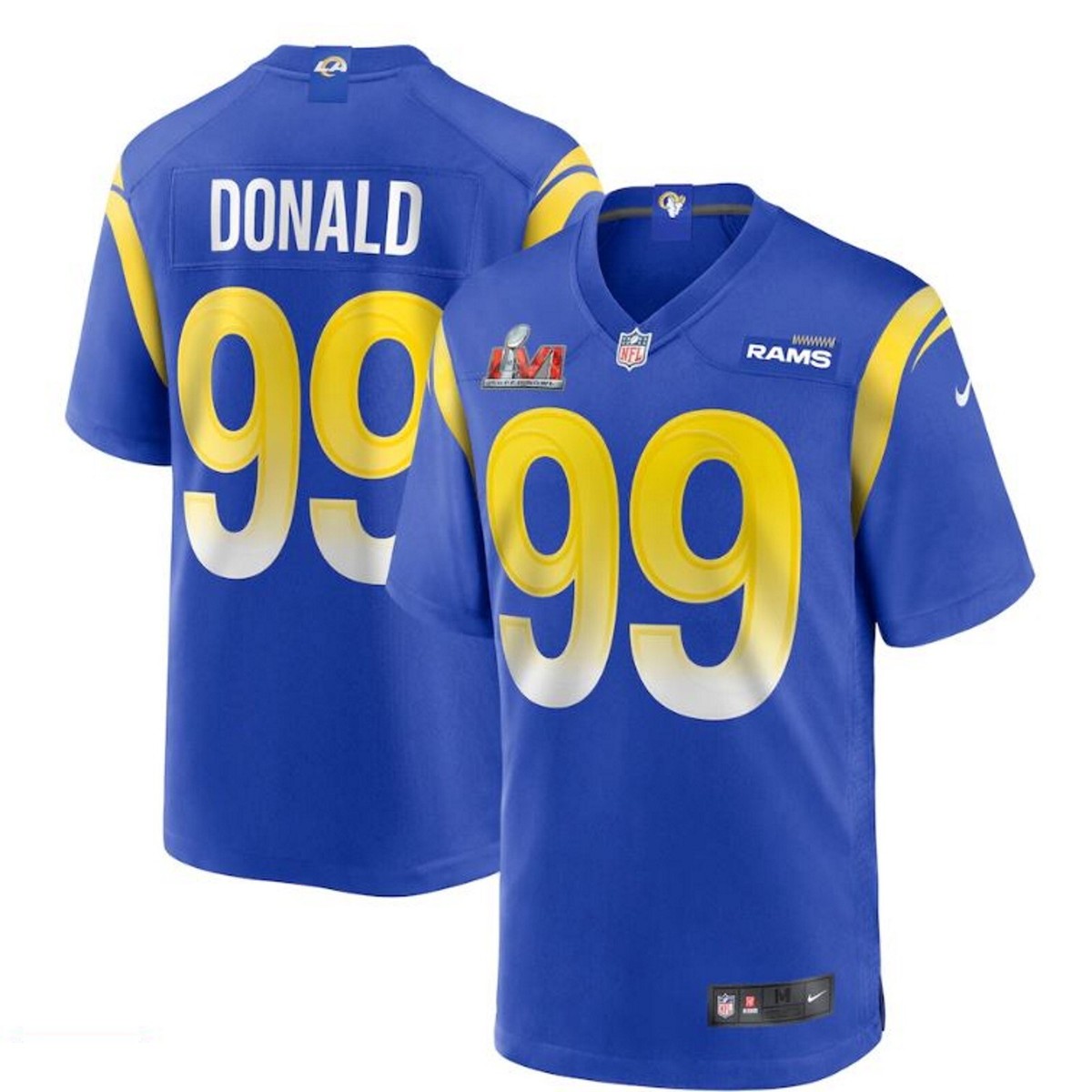 【新品タグ付】ロサンゼルス・ラムズ ドナルド 99 ユニフォーム M　ナイキ Nike The Nike Tee Aaron Donald Number 99 Los Angeles Rams LA