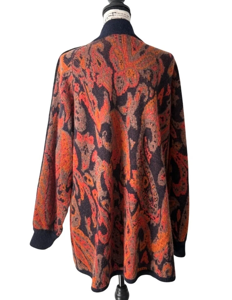 Cárdigan Suéter Chaqueta Lana Mohair Bolsillos De Colección Escada Margaretha Ley EU 34 Foto 2 de 4