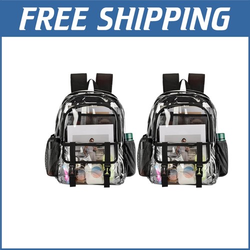 Eco-Friendly Clear Backpack with 22L Capacity - Perfect for Travel & Security
