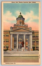 Vintage Postcard KY Bowling Green Cherry Hall Western KY State College Linen