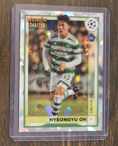 2022-23 Topps Chrome Merlin UEFA Hyeongyu Oh Atomic Refractor RC #/250 Celtic