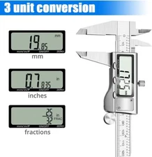 Digital Caliper Measuring Tool Stainless Steel Micrometer with Large LCD Screen