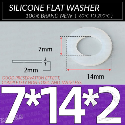 Flachdichtung Silikon Gummi-dichtung Schnurstärke 2MM Flach Dichtung Fittinge - Bild 56 von 117