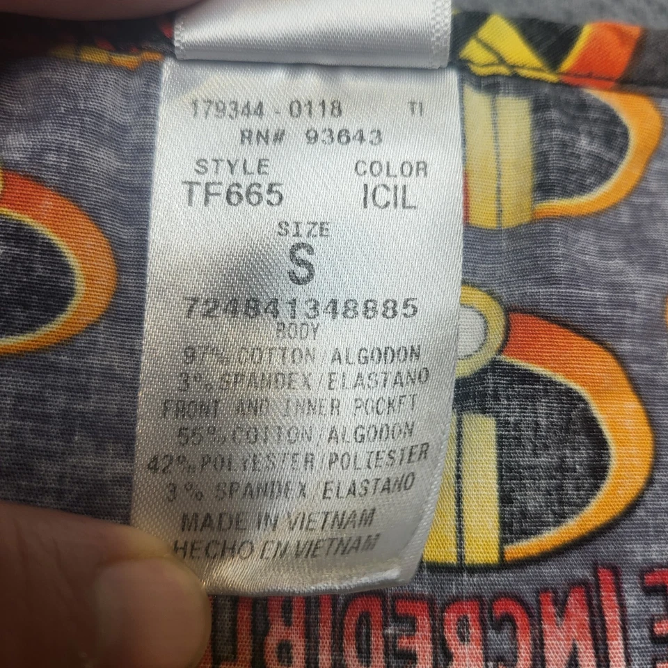 Incredibles 2 Scrubs Shirt Womens S Short Sleeve Nursing Medical - Image 3 of 4