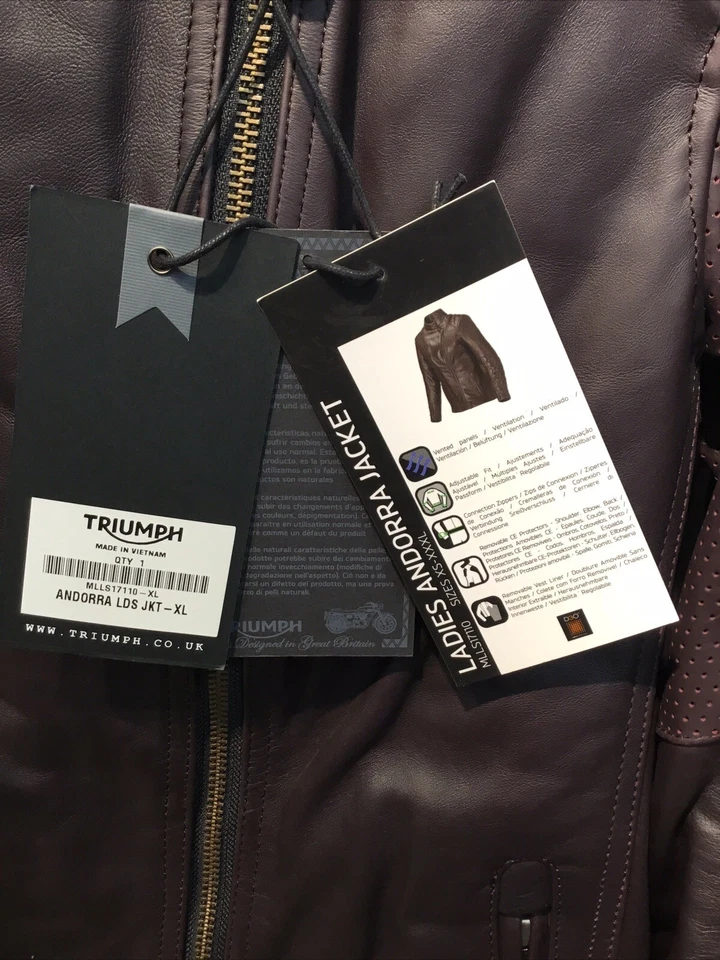 Triumph Andorra Deep Red Ladies Jacket - XL - Image 4 of 4