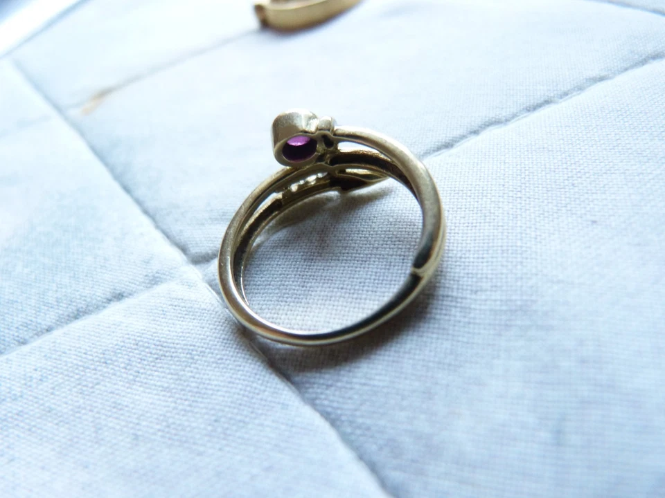 Goldring Rubin Diamant  Ring, 585 Gold, 3,70 g, Ringgröße 56 - Bild 3 von 4