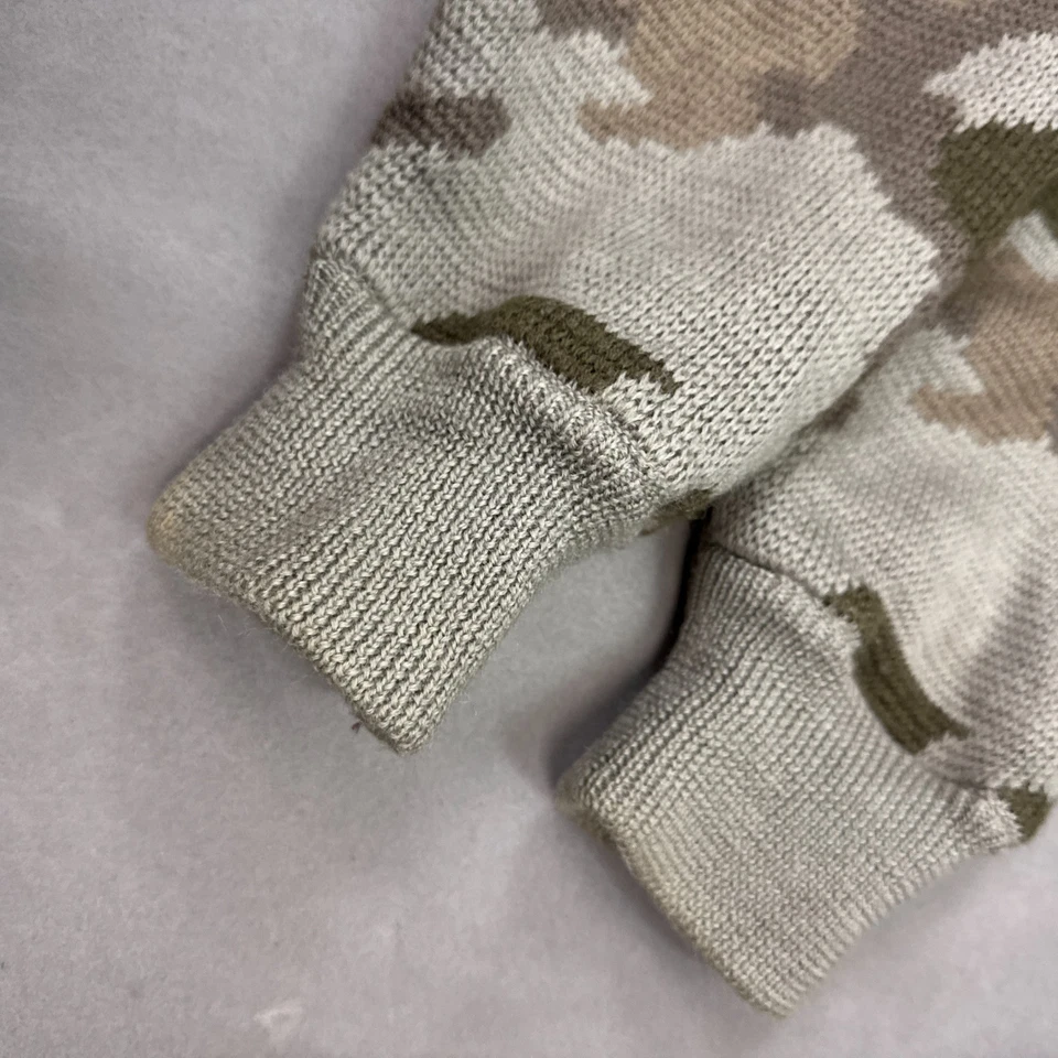 Cabelas Jacket Mens Medium Camo Wool Windshear Sherpa Fleece Sweater Outfitter - Image 4 of 4