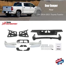 Rear Step Bumper Assembly Chrome With Sensor Holes For Toyota Tundra 2014-2021