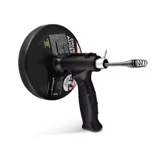 15 Ft. Drum Auger Steel Plumbing Drain Snake with Drain Cleaning Cable