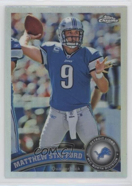 2011 Topps Chrome Refractor Matthew Stafford #4 0h6r