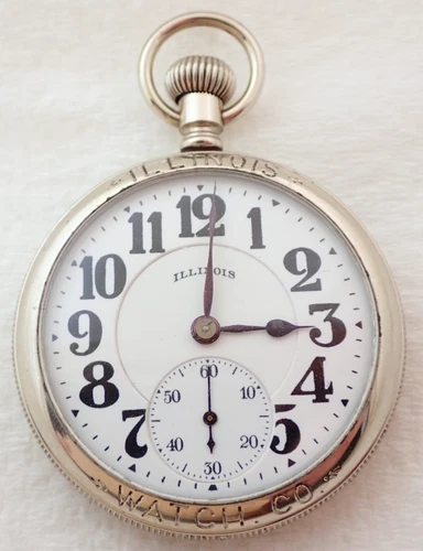 ANTIQUE 16s ILLINOIS BUNN 19 JEWEL 19j JEWELERS CASED RAILROAD POCKET WATCH