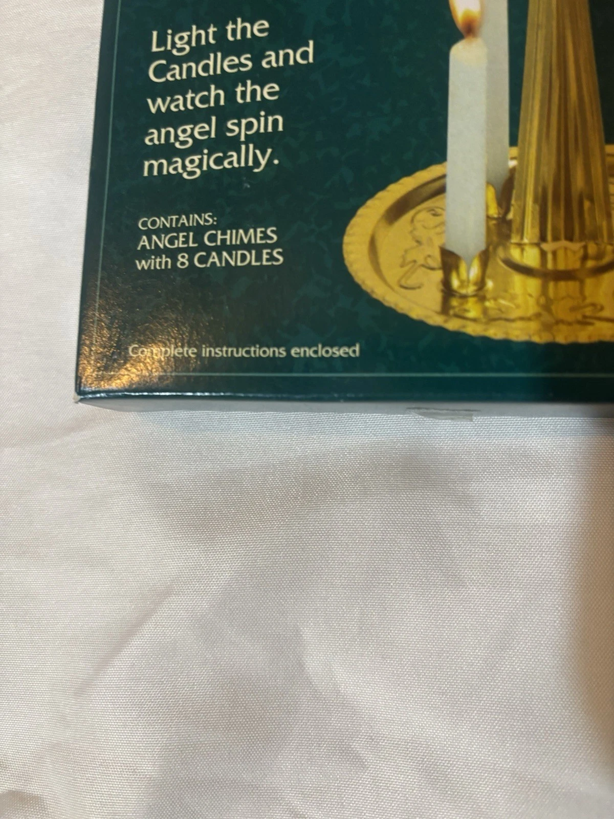 Vintage Hearth-Side Magical Spinning Angel Chimes Christmas Carousel w 8 Candles - product detail image 4