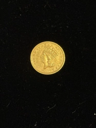 1856 Type 3 Indian Princess Large Head Gold Dollar XF