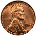1944 D Small Cents Lincoln, Wheat Ears Reverse NGC MS-67 RD
