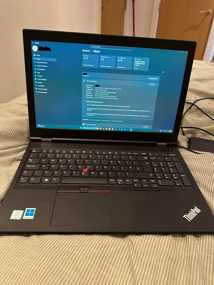 Lenovo ThinkPad P15 · i7-10850H · 64GB · 5TB, photo 1 of 5