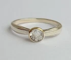Vintage Ring rock crystal stone Silver 875 star USSR time Women Jewelry size 7.5
