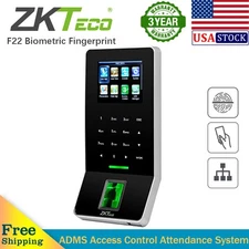 ZKTeco F22 Biometric Fingerprint TCP/IP Time Access Control Attendance Clock