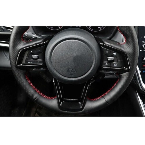 4X Black Steering Wheel Trims Cover For Subaru Crosstrek Forester Impreza XV - Foto 3 di 6