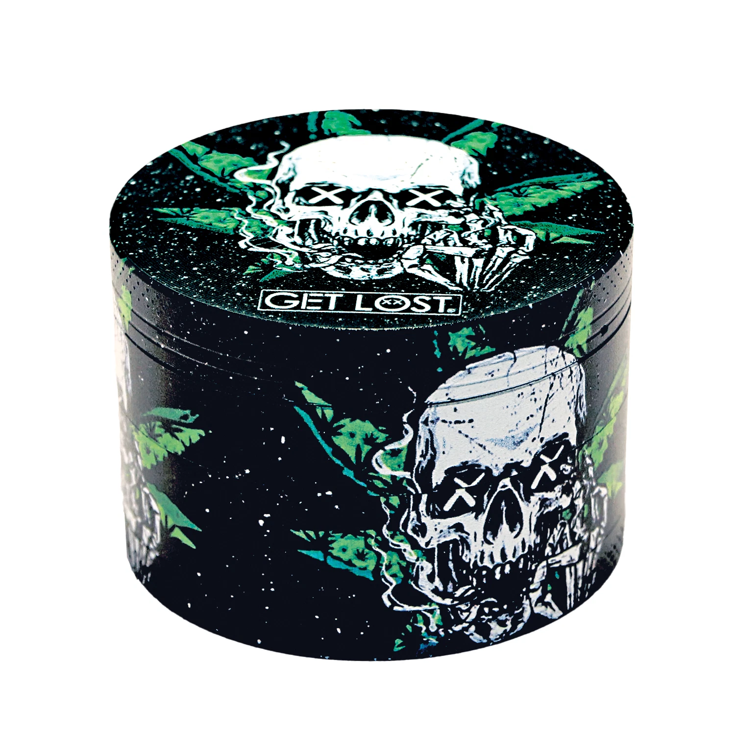 Galaxy Herb Grinder 63mm 4 PCS Herb Metal Grinder Spice Magnetic Lid (LostSkull)