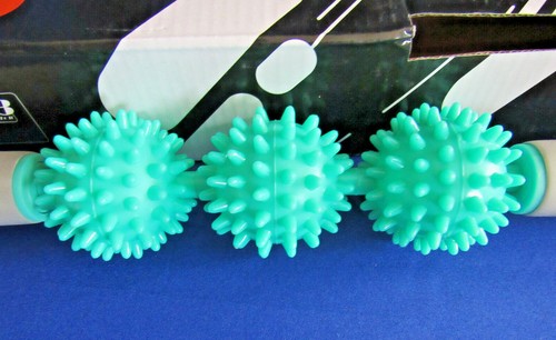 M3-5 Fascia Sore Muscle Roller Massager Cellulite 3 Ball Body Roller Mint Green - Picture 6 of 9
