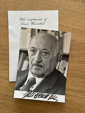 Foto signiert von Simon Wiesenthal, original Autogramm