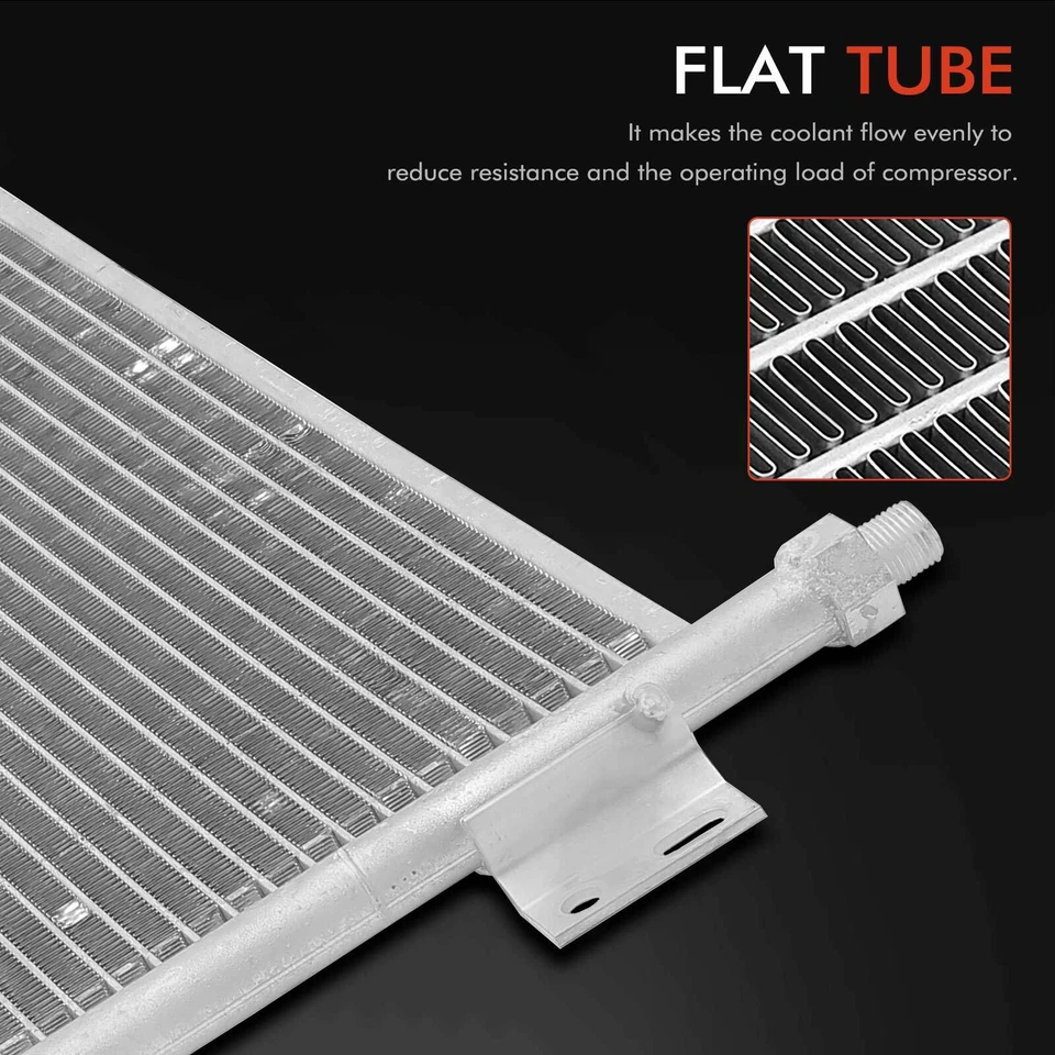 AC A/C Condenser with Bracket for Ford F800 CF8000 L8000F LA8000F LN9000 LTL9000 - Image 3 of 4
