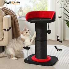 PAWZ Road Gothic Super Thick Cat Scratching Post 5.5'' w/Spiderweb Cat Bed Toys