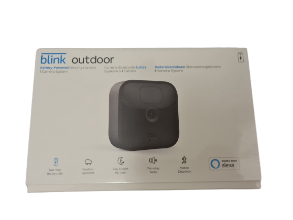 Blink Outdoor Kamera System mit 1 Kamer 1080p HD Sicherheitskamera schwarz NEU