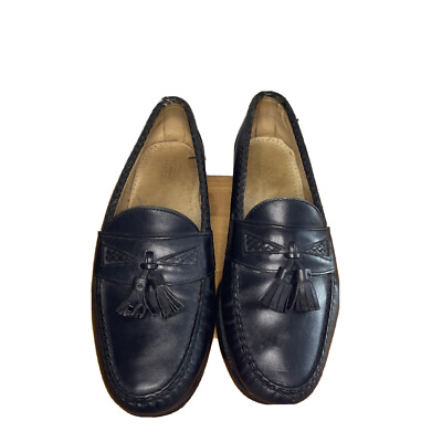Allen Edmonds Maxfield Black Leather Tassel Mens Loafers 