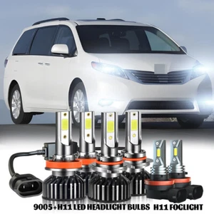Pour Toyota Sienna 2011-2020 paire LED Kit d'ampoules de mousse de phares à faisceau bas