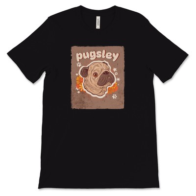 Pugsly Tee Shirt Pug Dog Pet I Love My Pug Dog Lover Animal Lover Made In USA
