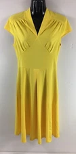 Pakula Dress Women's Medium Yellow Knee Length Shift A-Line Dressy NEW