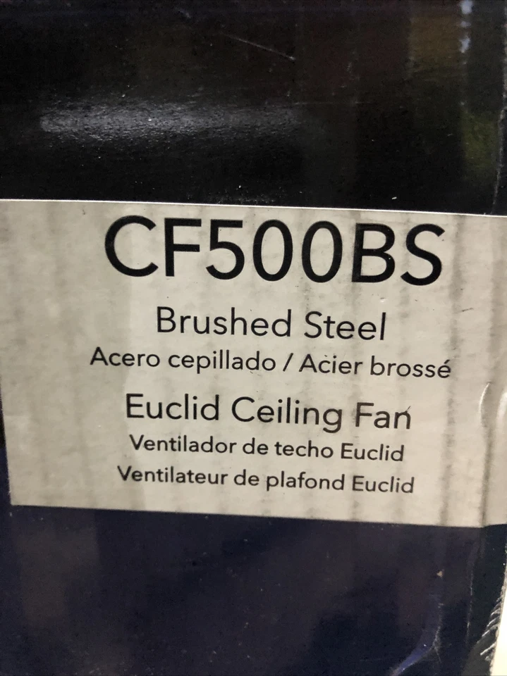 Emerson Ceiling Fan CF500 EUCLID 56-Inch BRUSHED STAINLESS 4 Speed Reversible - Image 4 of 4