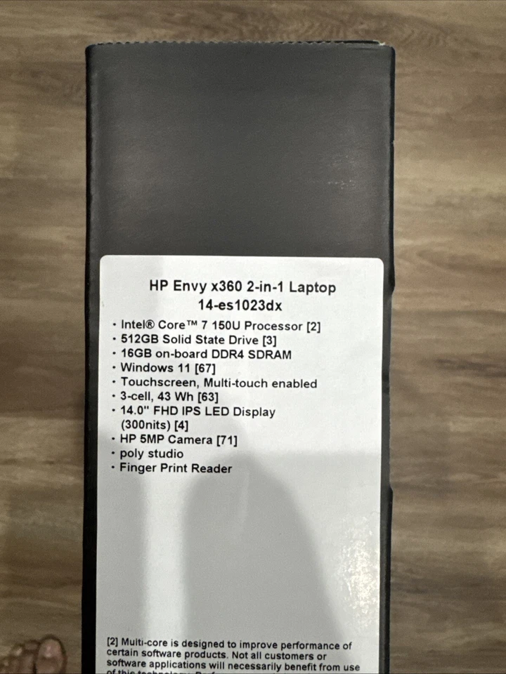 HP Envy x360 14-es1023dx 14" Touch IPS FHD Core 7 150U 16GB DDR4 512GB SSD W11H - Image 3 of 4