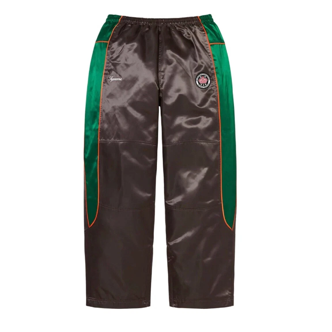 Pantalon de survêtement satin Supreme marron XL neuf dans sa boîte neuf avec étiquette