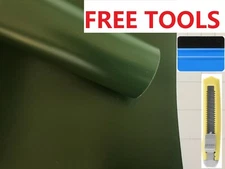 Premium Matte Army Green Car Vinyl Wrap Sticker Decal Bubble Free Air Release