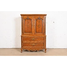 Drexel Heritage French Provincial Louis XV Carved Walnut Gentleman's Chest