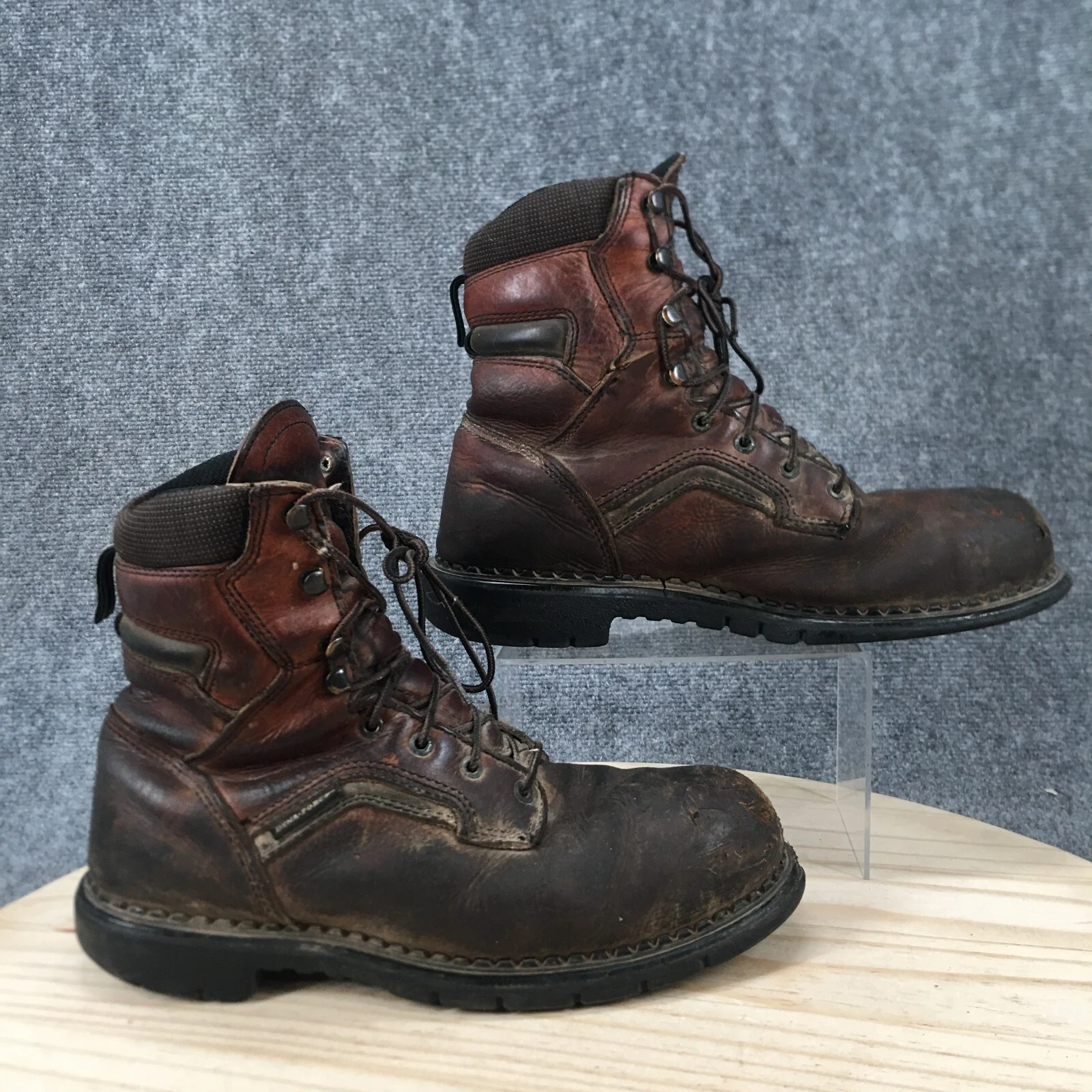 Red Wing Hiking Boots Mens 11 D Brown Leather Lace Up Steel Toe ASTM F 2413-11