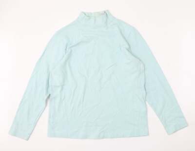 Croft & Barrow Damen Sweatshirt blau Baumwollmischung Größe M